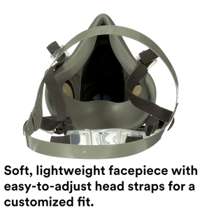 Masque respiratoire demi-visage léger personnalisé pour l'exploitation minière, le soudage et les produits chimiques, avec cartouche filtrante TPE pour gaz acides, 100L/min, réutilisable - Product Image 6