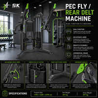 Equipo de Gimnasio Comercial SK, Máquina de Entrenamiento de Fuerza Profesional con Cables, Entrenador Funcional para Uso en Centros de Fitness