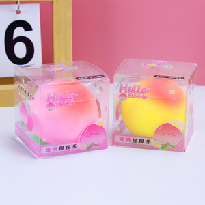 2025 Stress <b>Balls</b> Peach <b>Squeeze</b> <b>Balls</b> TPR Soft Squishy Stress Relief Toy Decompression Simulation Fruit Toys for Kids - Product Image 2