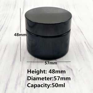 Dark Violet Glass Cosmetic Face Cream Jar Skincare Face <b>Mask</b> <b>Eye</b> Body Scrub Cream Cosmetic Cosmetic Glass Jars With Lids - Product Image 1