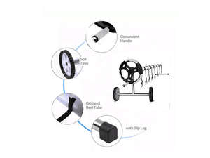 Cubierta de piscina solar de 3m resistente a <span class=keywords><strong>la</strong></span> intemperie Aufroller con sistema móvil Aufroll de 5,70m Incl. Protector para uso en exteriores - Product Image 4