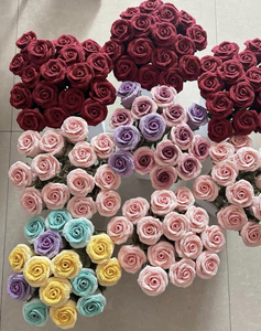 Juego de regalo hecho a mano al por mayor, copa de vino individual tejida a ganchillo, flores rosas para San Valentín, regalo del Día del maestro, nacimiento, graduación - Product Image 6