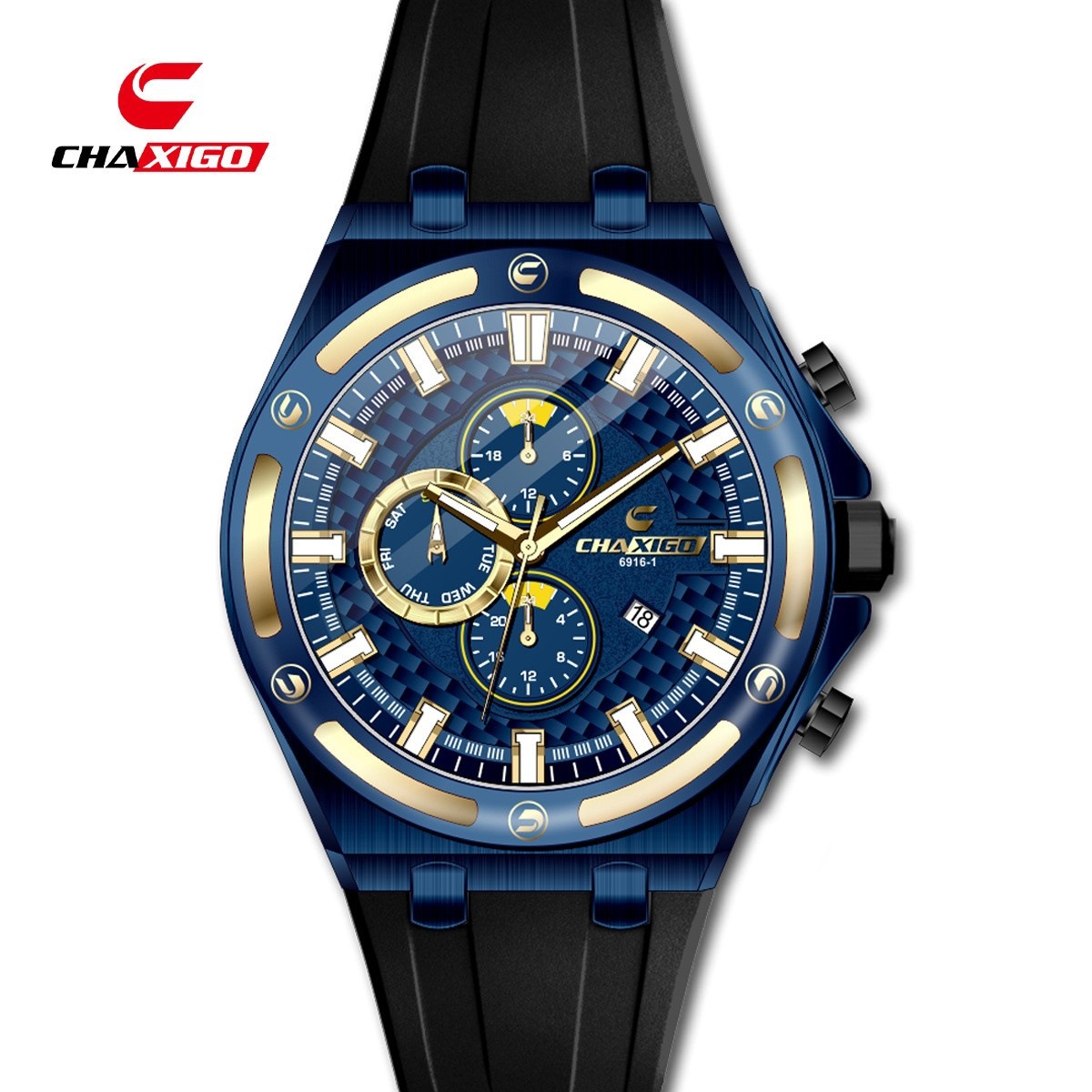 Chaxigo 6916 Men's Luxury Quartz Chronograph Watch