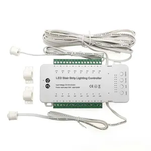 Sistema de iluminación inteligente para escaleras, con Sensor de movimiento, tira LED e interruptor, DC24V, 12V, controlador de Sensor de movimiento infrarrojo humano