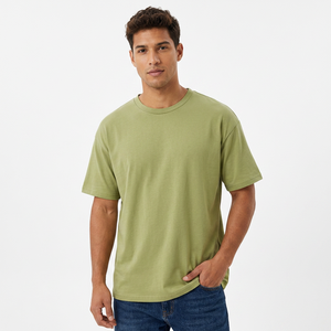 T-shirt à manches courtes pour homme, taille plus, respirant, écologique, séchage rapide, couleur unie, 100% coton biologique, décontracté, OEM, directement de l'usine - Product Image 1