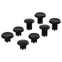 Noir 4 hauteurs 3 surfaces poignées ThumbsGear baguettes interchangeables bâtons de pouce analogiques capuchons pour contrôleur de bord PS5