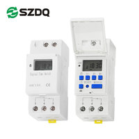 Temporizador digital programable de 16 semanas con apagado automático Pantalla LCD Tipo de riel DIN 30A Máx. Interruptor de tiempo THC15A de 1/2"