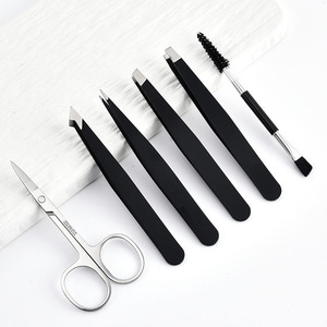Ensemble de pinces en acier inoxydable personnalisées, quatre pièces, <span class=keywords><strong>pince</strong></span> <span class=keywords><strong>à</strong></span> sourcils et recourbe-<span class=keywords><strong>cils</strong></span>, outils avec étui en cuir, fabriqué en Chine - Product Image 4