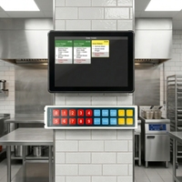 Clavier programmable POS Bumpbar 20 touches pour système d'affichage de cuisine, étanche à la poussière et à l'eau, pour l'industrie de la restauration KDS