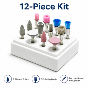 Ensemble de 12 brosses de polissage pour laboratoire dentaire, kit de brosses abrasives pour le polissage des prothèses dentaires, utilisation en laboratoire dentaire - Product Image 3