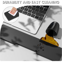 Repose-poignet pour clavier en acrylique transparent moderne personnalisé en usine, repose-bras portable antidérapant respectueux de l'environnement pour le bureau
