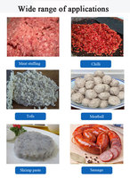 Machine à viande et légumes automatique CE, en acier inoxydable 304 de haute qualité, pour la préparation de boulettes de viande et de saucisses, et la découpe de salades et de légumes