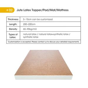 Fabricante <span class=keywords><strong>Dunlop</strong></span>, alfombrilla de látex natural, almohadilla de goma, colchones de espuma para cama de hotel, toppers de látex de refrigeración ortopédicos orgánicos de 7 zonas - Product Image 6