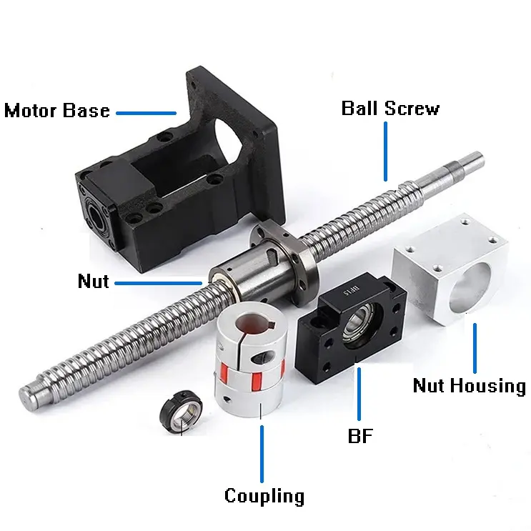 100Mm/200Mm/300Mm Hoge Precisie Sfu1604 Sfu1605 Sfu1610 Kogelschroef Set Kogelschroef + Bf + Moerbehuizing + Koppeling + Motorbasis