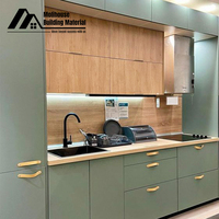 Armoires de cuisine en bois Ensembles complets Armoires de cuisine de style européen avec base d'évier Armoire de cuisine