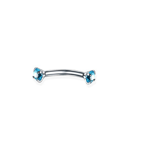 <span class=keywords><strong>Piercing</strong></span> de Acero Inoxidable 16G Roscado Externo para Cejas, <span class=keywords><strong>Piercing</strong></span> Curvo con <span class=keywords><strong>Doble</strong></span> Circón, Labret, Joyería para Labios - Product Image 5