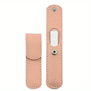 Dual Side Nano Glass Nail <span class=keywords><strong>Buffer</strong></span> File com <span class=keywords><strong>Leather</strong></span> Case Eco-friendly 80 # Nail Care Tool para Nail Salon Use - Product Image 4