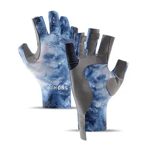 Waterproof fingerless custom logo neoprene outdoor protective other sports driving fishing gloves