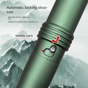 Bastoncini da Trekking Pieghevoli in Lega di Alluminio per Esterni, Telescopici con Punte in Acciaio al Tungsteno Antiscivolo, Ultra Leggeri per Escursionismo e Alpinismo - Product Image 3