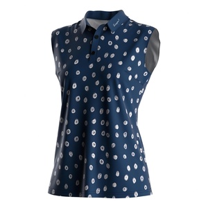 Elegante Camiseta Polo sin Mangas para Mujer, Tejido Ligero y Transpirable, Corte Entallado, Ideal para Entrenamiento de Golf y Uso Diario - Product Image 1