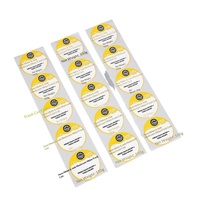 Étiquettes adhésives personnalisées noires sur transparent, autocollants PVC imperméables transparents pour l'étiquetage ; Modèle PRT sur mesure, origine Zhejiang