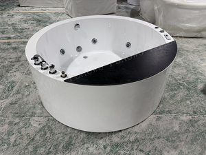 Baignoire balnéo ronde autoportante en acrylique, spas et salles de sauna, baignoires de douche, bains à remous - Product Image 4