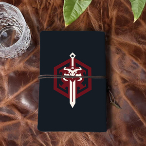 Style Vintage A6 fait à la main cahier cravate fermeture 160 Pages idéal cadeau d'anniversaire pour soeur avec épée tête de Dragon forme hexagonale - Product Image 3