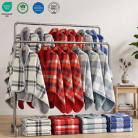 Couverture Polaire Portable OEM ODM avec Capuche, Plaid en Peluche Personnalisable pour l'Hiver