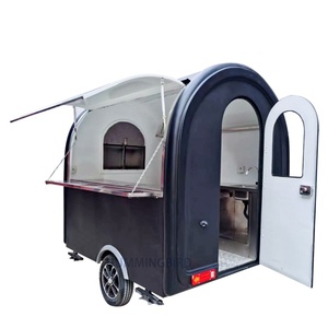 Nhà bếp nhỏ di động thực phẩm Xe tải Hot Dog và cà phê Trailer thiết bị bền sợi thủy tinh xây dựng - Product Image 2