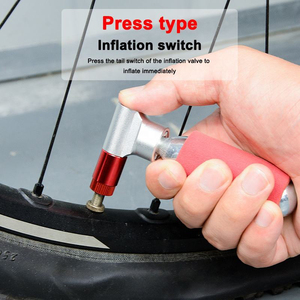 알루미늄 핸드 미니 CO2 자전거 펌프, 16g CO2 탱크 수용, >160PSI 슈레더/프레스타 밸브 휴대용 비상용 공기 주입기 - Product Image 6