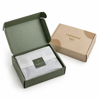 Boîte d'expédition en carton ondulé haute résistance, écologique et réutilisable, avec emballage en papier calque et logo personnalisé pour cadeaux de Saint-Valentin