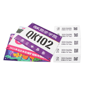 Personalize Custom Color <span class=keywords><strong>Printing</strong></span> Marathon Waterproof Tyvek Race Bib Numbers Tag Maker Tyvek Paper Foam Chip Number Bib - Product Image 1