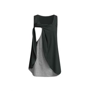 Hauts d'allaitement pour femmes enceintes – Gilet sans manches cousu, confortable, vêtements de maternité - Product Image 2