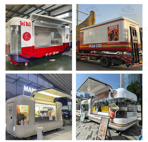 Carrito de Comida Moderno Personalizado con Diseño de Ala de Gaviota, Remolque Móvil para Venta de Bebidas, con Gran Exhibición de Vidrio Curvo para Venta Ambulante y Catering - Product Image 6