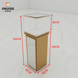 High-end Small Jewelry Display Stand Custom <b>Corner</b> Tower Jewelry Showcase Glass Case White Jewelry Window Display <b>Cabinet</b> - Product Image 4