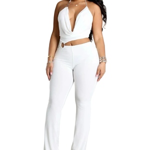 Nouvelle Collection Été : Combinaison Halter Unique à Lacets et Épaules Dénudées pour Femme – Tendance Mode - Product Image 2