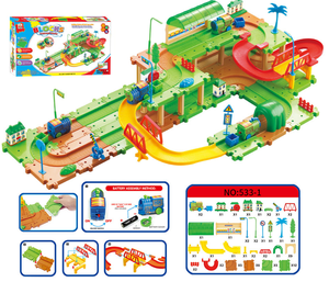 Regalo de Navidad los niños bricolaje montar juguete coche de carreras de <span class=keywords><strong>pista</strong></span> con batería operatd - Product Image 2