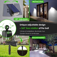Lampes d'extérieur étanches, lampes alimentées par énergie solaire, luminaires paysagers RGB, éclairage de jardin LED à faible tension 12V, spot solaire pour allée