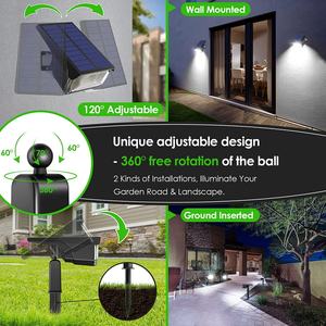 Lampes d'extérieur étanches, lampes alimentées par énergie solaire, luminaires paysagers RGB, éclairage de jardin LED à faible tension 12V, spot solaire pour allée - Product Image 2