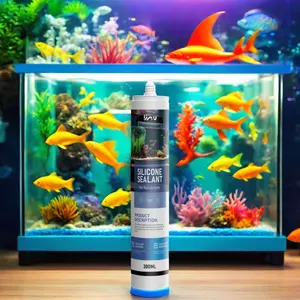 KINGWIT Sûr Non Toxique Opération Facile Séchage Instantané Vente à Chaud Mastic Silicone Transparent Pour Aquariums