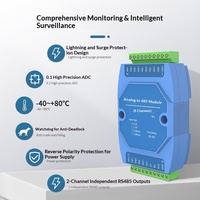 Module d'entrée analogique 7/8 canaux, acquisition de données de courant et de tension, convertisseur Modbus 420 mA RS-485, fabriqué en Chine continentale