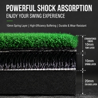 Tapis de golf portable 100x100cm pour entraînement en extérieur, bureau ou intérieur, base résiliente, tapis d'entraînement de golf, fournisseur en gros