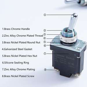<span class=keywords><strong>Interruptor</strong></span> de palanca momentáneo impermeable de 3 posiciones TOOWEI IP67 - Product Image 6