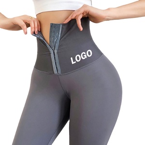 Leggings Sportivi da Donna con Ganci, <span class=keywords><strong>Pantaloni</strong></span> Yoga a Vita Alta - Product Image 1
