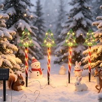 Neue Solarbetriebene Weihnachtsbaum-Bodenlampe für Außenbereich IP44-Zertifiziert im Retro-Nostalgischen Stil Weihnachtliche Dekorative Beleuchtung