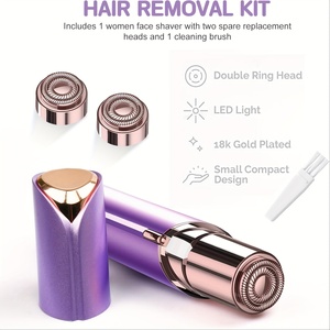 Mini Depiladora Femenina con Diseño de Lápiz Labial, Recortadora de Vello Corporal, Depiladora Eléctrica Segura para el Rostro, Depilación sin Dolor - Product Image 3