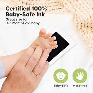 Kit per Impronte di Mani e Piedi di Neonati Senza Inchiostro, Pad Senza Sbavature per Ricordo di Neonati, Impronte di Naso e Zampe di Cani, Accessori per la Casa per Neomamme - Product Image 2