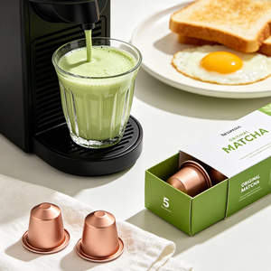 แคปซูลชาเขียวมัทฉะที่ใช้งานร่วมกับโหมด AI ได้ |   ผู้ช่วยอัจฉริยะค้นหารสชาติและบรรจุภัณฑ์แบบกำหนดเอง – แหล่งจัดหาแบบครบวงจร - Product Image 1