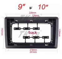 Cadre de radio de console centrale de voiture 2 Din Fascias 9 pouces à 10 pouces pour lecteur multimédia universel DVD Radio Facia Dashboard