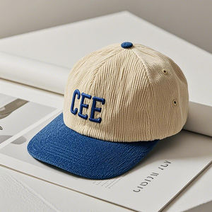 Gorra de béisbol de pana personalizada Unisex, gorra de camión de 5 paneles de Color sólido Vintage, deportiva ajustable para viajes al aire libre - Product Image 6